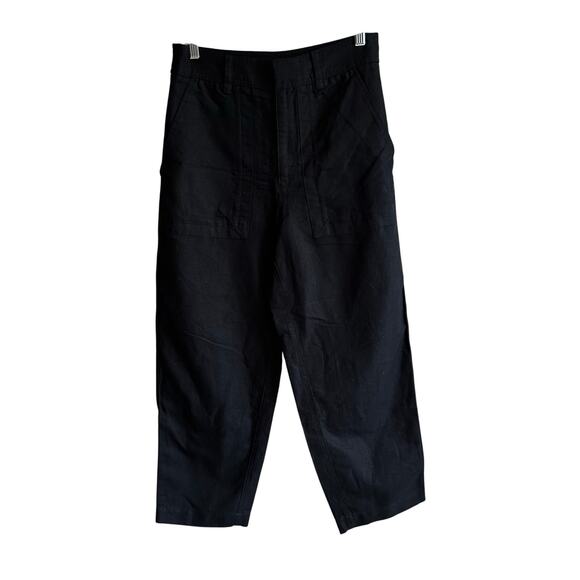 Banana Republic Mya Cotton Linen Cargo Pant Black 4 - Picture 2 of 10